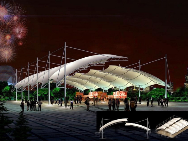 商業廣場膜結構